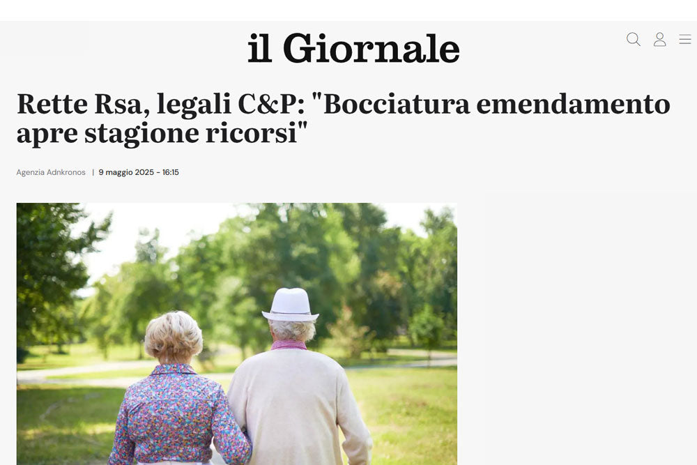 Rette Rsa, legali C&P: “Bocciatura emendamento apre stagione ricorsi”