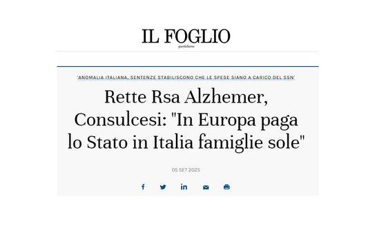 Rette Rsa Alzheimer, Consulcesi: "In Europa paga lo Stato, in Italia famiglie sole"